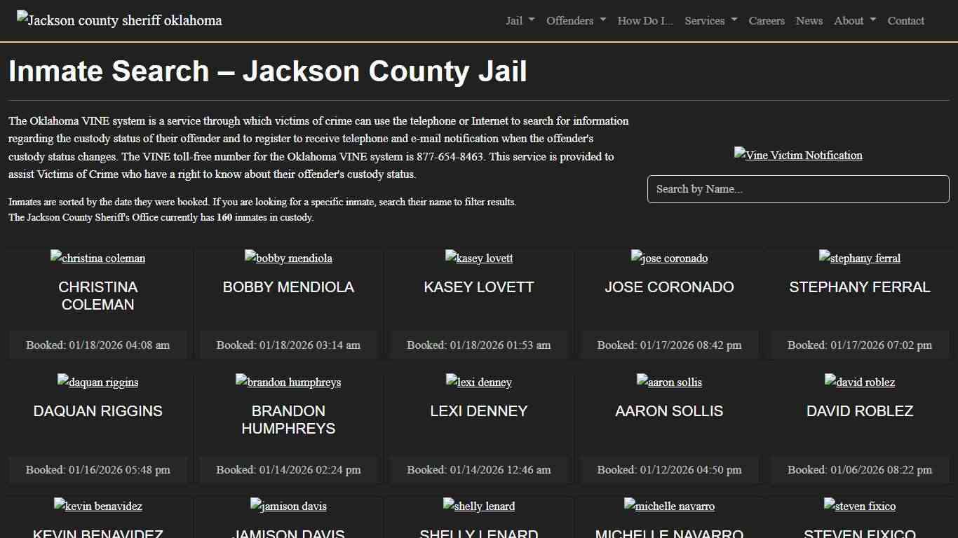 Inmate Search | Jackson County Sheriff's Office